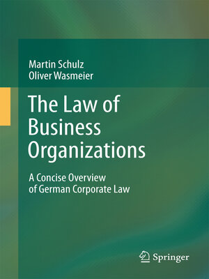 cover image of The Law of Business Organizations